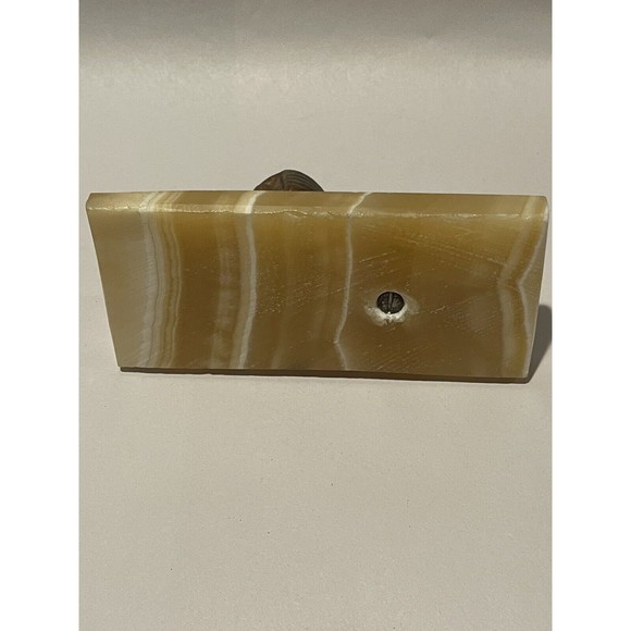 Sphinx Vintage Decoration Egyptian Pharaoh Brass Folk Statue Figurine On Marble - Picture 11 of 12